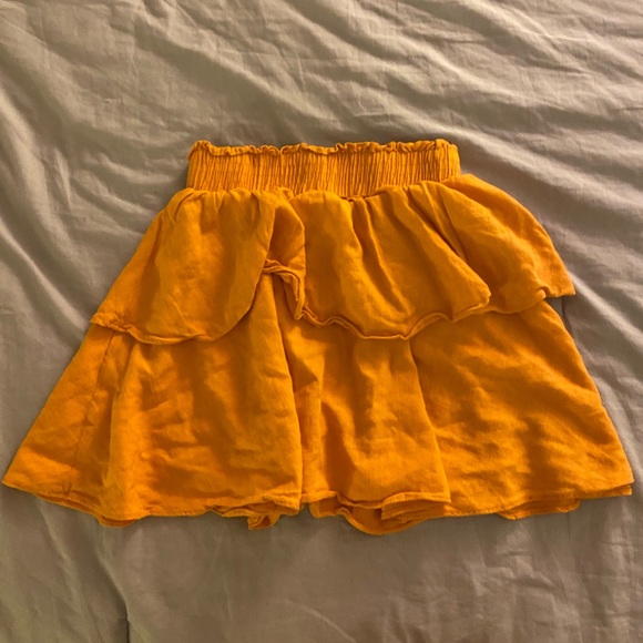Princess Polly Greta Mini Skirt Orange (size 2) - Picture 2 of 3